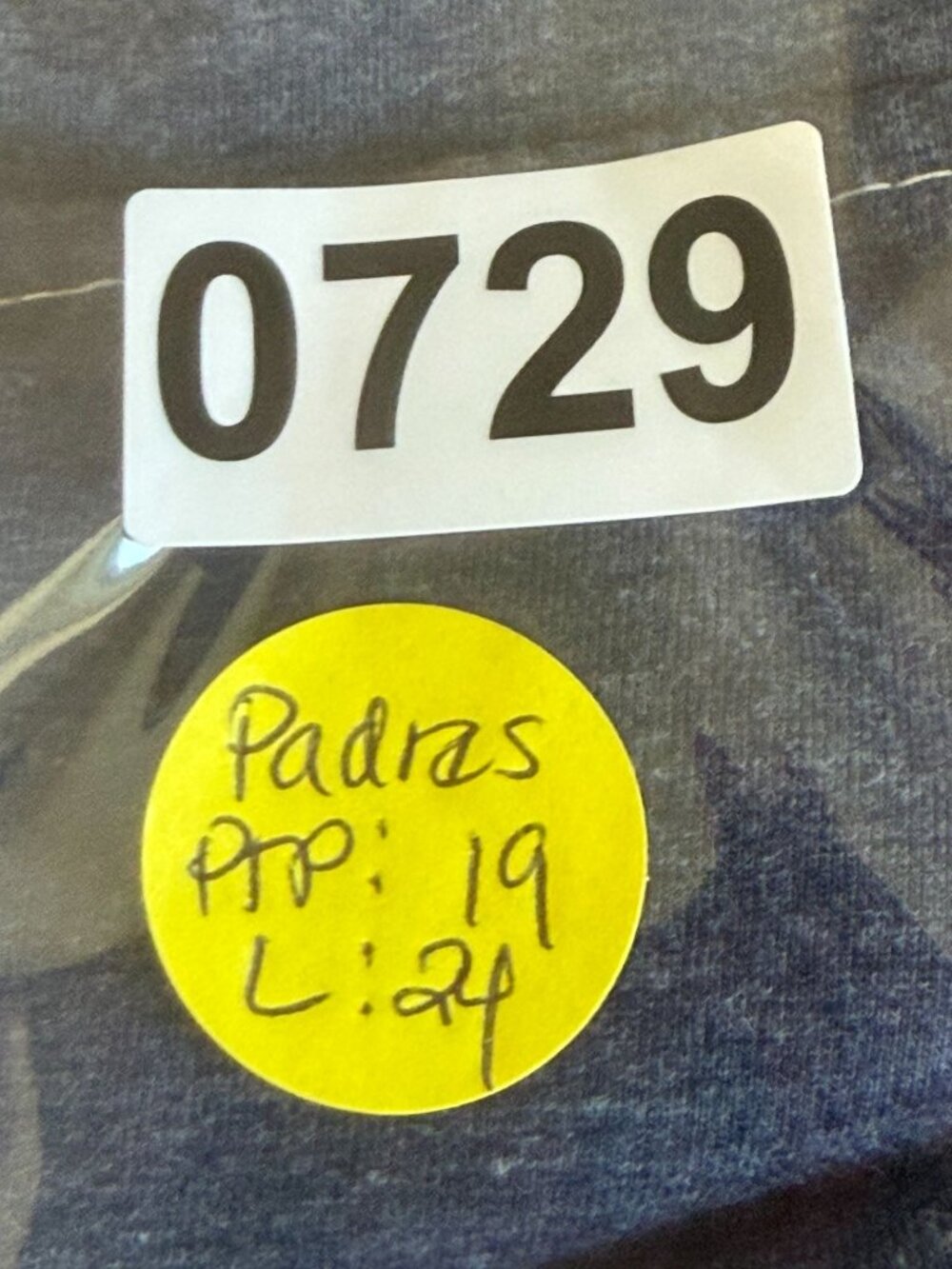Padres Hooded Long-Sleeve Shirt With Toyota Logo Navy & White Pinstripes Medium - Picture 5 of 5